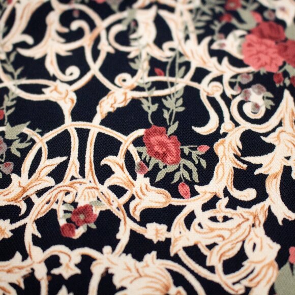 Vintage 70s TT Gun Gai Traditioncal Chinese Pattern Button Up Blouse Shirt Large - Picture 5 of 9